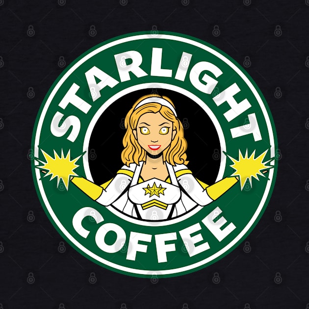 Starlight Coffee Female Superhero Gift For Coffee Lovers by BoggsNicolas